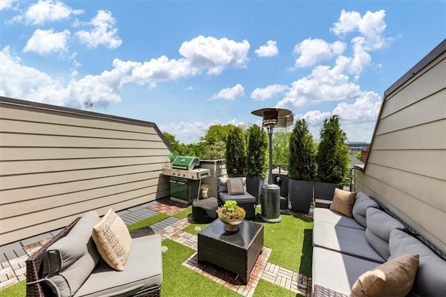701 Pryor St SW Unit 5, Atlanta, GA 30315 - view of patio / terrace with outdoor lounge area and area for grilling