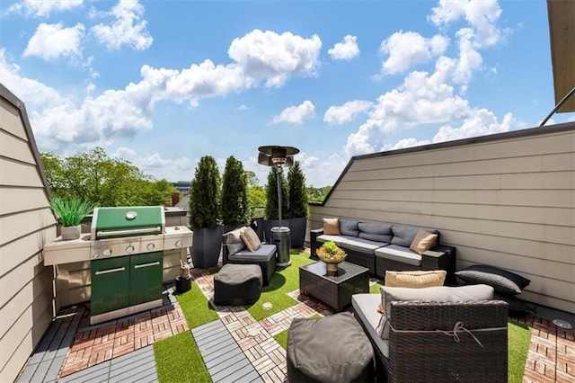 701 Pryor St SW Unit 5, Atlanta, GA 30315 - view of patio with an outdoor hangout area and a grill