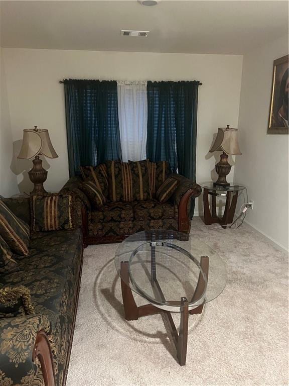 view of carpeted living room