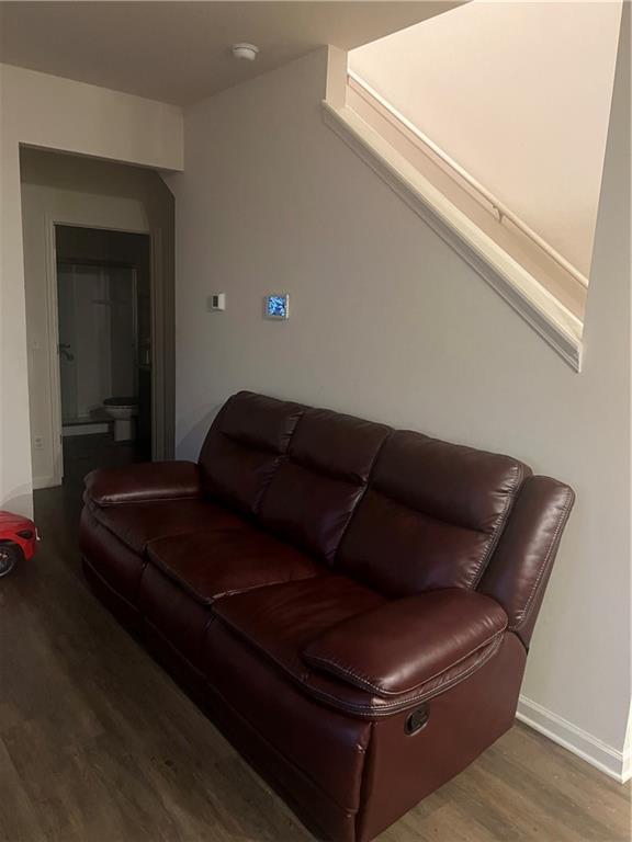 living room featuring hardwood / wood-style floors