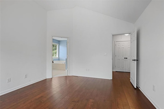 2983 Albright Commons NW, Kennesaw, GA 30144 - spare room featuring wood finished floors and high vaulted ceiling