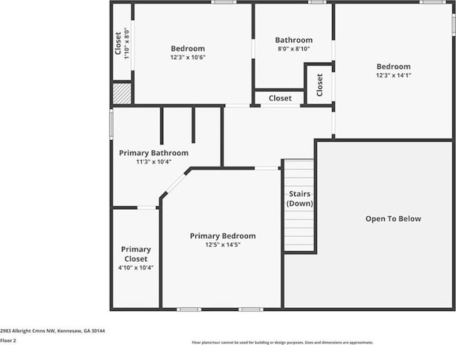 2983 Albright Commons NW, Kennesaw, GA 30144 - view of property floor plan