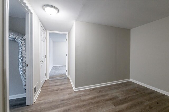 hall featuring hardwood / wood-style floors