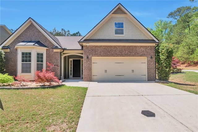30 Lismore Way, Newnan, GA 30263 - view of front of house with brick siding, a front lawn, and driveway