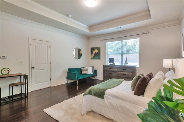 30 Lismore Way, Newnan, GA 30263 - bedroom with a raised ceiling, wood finished floors, crown molding, and baseboards