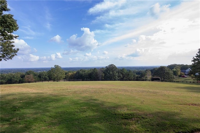 exterior space featuring a rural view