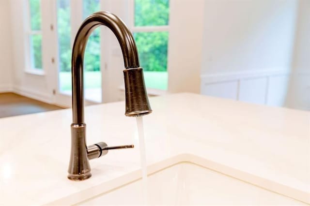 interior details featuring sink