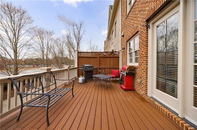 deck with grilling area