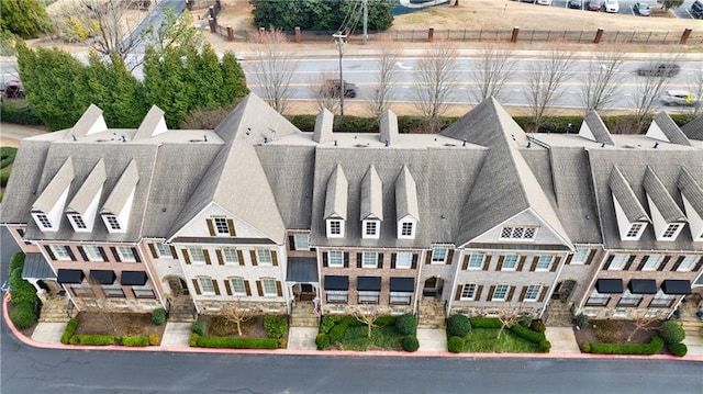 aerial view with a residential view