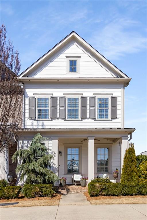 neoclassical / greek revival house with covered porch