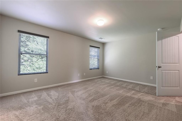 empty room with plenty of natural light and carpet