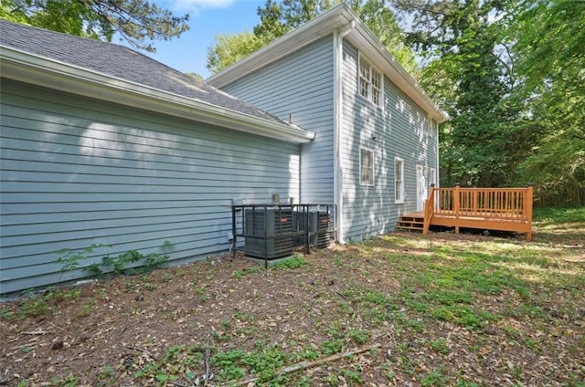 800 Post Road Cir, Stone Mountain, GA 30088 - view of home's exterior with a deck and central air condition unit