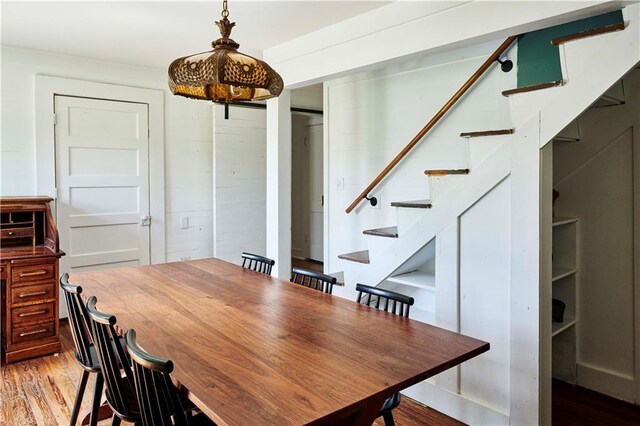 dining room featuring wood-type flooring