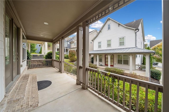 view of patio featuring covered porch