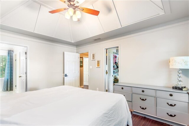 404 Summerchase Way, Woodstock, GA 30189 - bedroom featuring ceiling fan and dark wood-style flooring