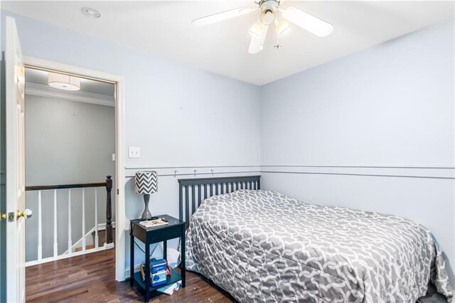 404 Summerchase Way, Woodstock, GA 30189 - bedroom with wood finished floors and a ceiling fan