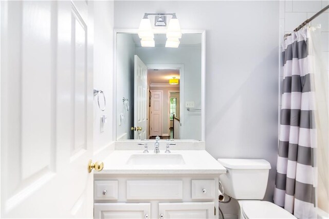 404 Summerchase Way, Woodstock, GA 30189 - full bathroom with toilet, vanity, and a shower with curtain