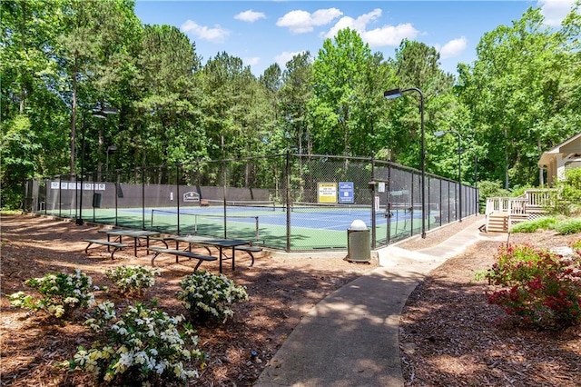 404 Summerchase Way, Woodstock, GA 30189 - view of tennis court with view of wooded area