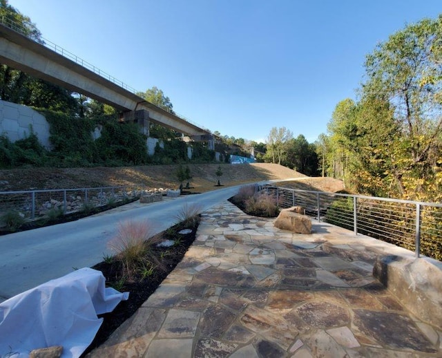 view of patio / terrace featuring fence