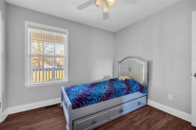 276 Arbor Gate Dr, Cornelia, GA 30531 - bedroom with dark wood-style flooring and ceiling fan