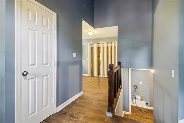 hall featuring hardwood / wood-style flooring