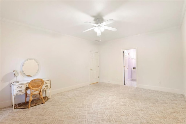 unfurnished room with ceiling fan