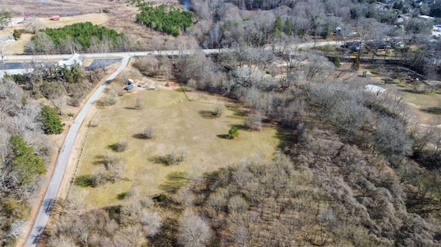 aerial view featuring a rural view