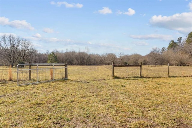 view of yard featuring a rural view