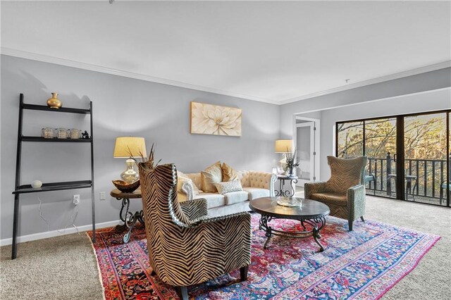 unfurnished living room with dark colored carpet and built in shelves