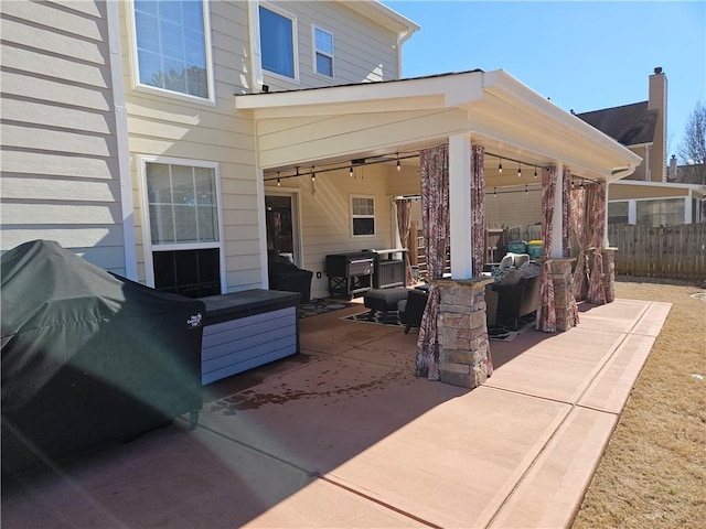 view of patio / terrace with area for grilling