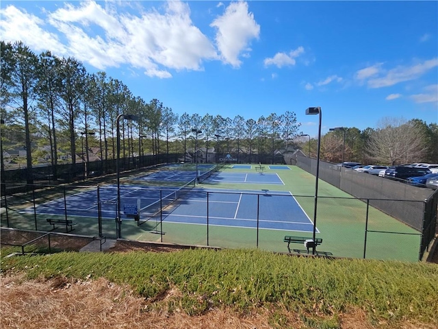 view of tennis court