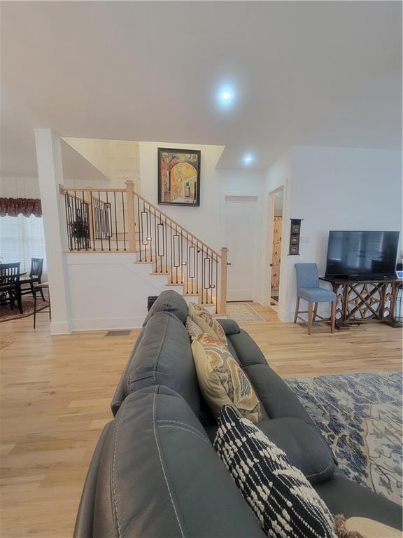 living room featuring hardwood / wood-style flooring