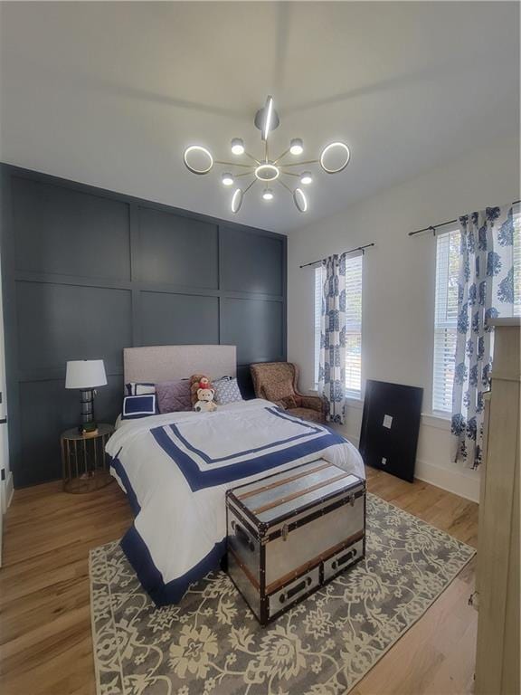 bedroom featuring light hardwood / wood-style floors