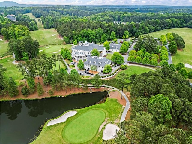 31 Brownson Ct, Acworth, GA 30101 - drone / aerial view featuring a view of trees, view of golf course, and a water view