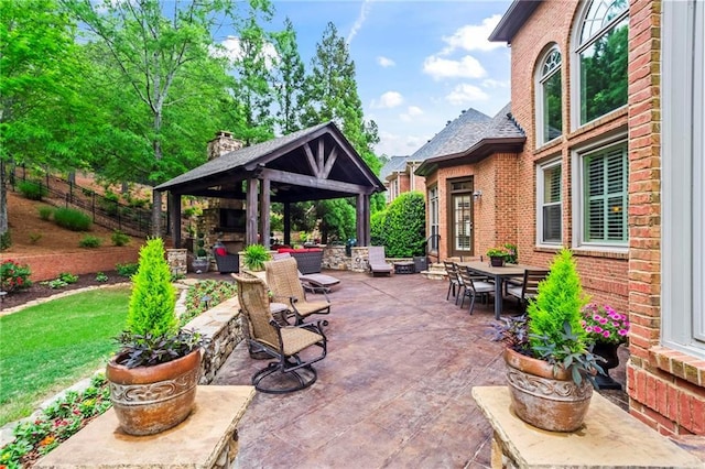 31 Brownson Ct, Acworth, GA 30101 - view of patio with fence and a gazebo