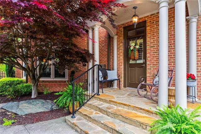 31 Brownson Ct, Acworth, GA 30101 - entrance to property featuring brick siding and a porch