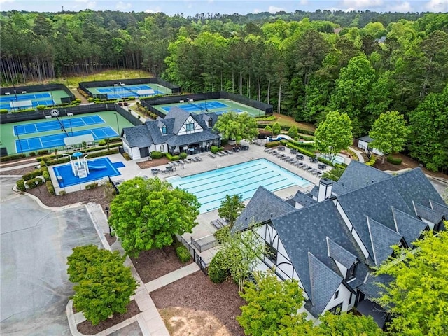 31 Brownson Ct, Acworth, GA 30101 - birds eye view of property with a forest view