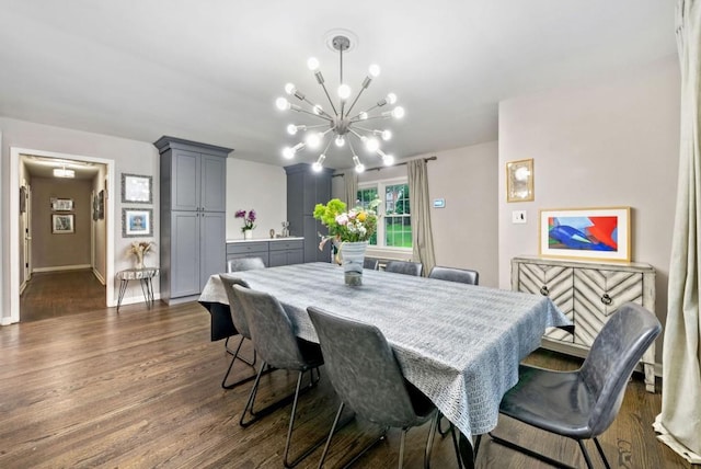 1315 Merry Ln NE, Atlanta, GA 30329 - dining space with a chandelier and dark wood-style floors