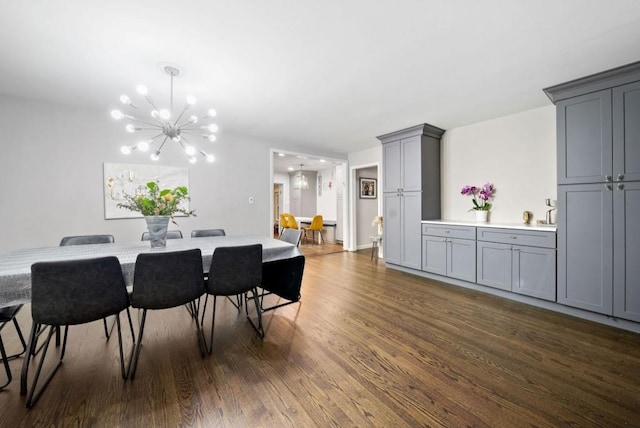 1315 Merry Ln NE, Atlanta, GA 30329 - dining space with a chandelier and dark wood-type flooring
