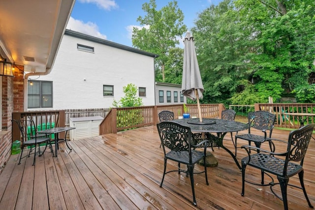 1315 Merry Ln NE, Atlanta, GA 30329 - wooden terrace with outdoor dining area