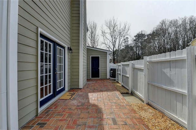 view of patio / terrace with central AC