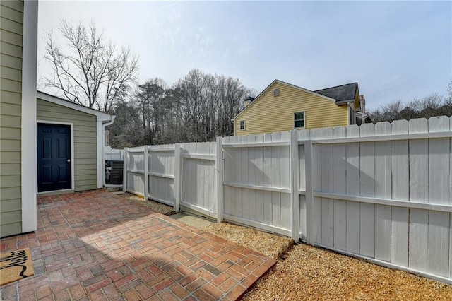 view of patio / terrace featuring central AC