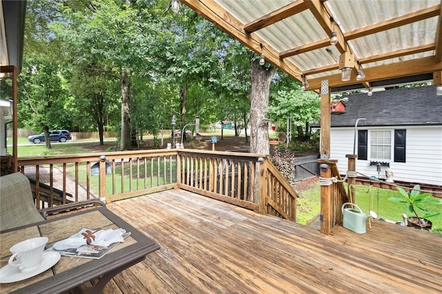1418 Mill Path Loop, Lawrenceville, GA 30045 - view of wooden terrace