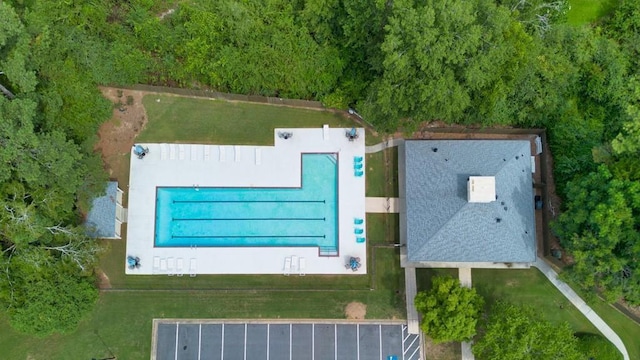1418 Mill Path Loop, Lawrenceville, GA 30045 - aerial view of property and surrounding area featuring a pool