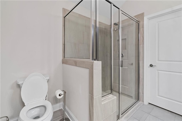 52 Lantern Trce, Hiram, GA 30141 - full bath with tile patterned floors, a stall shower, and toilet