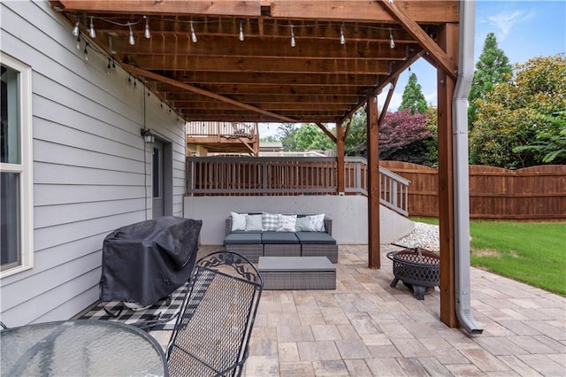 216 Orchard Trl, Canton, GA 30115 - view of patio / terrace with an outdoor hangout area and grilling area