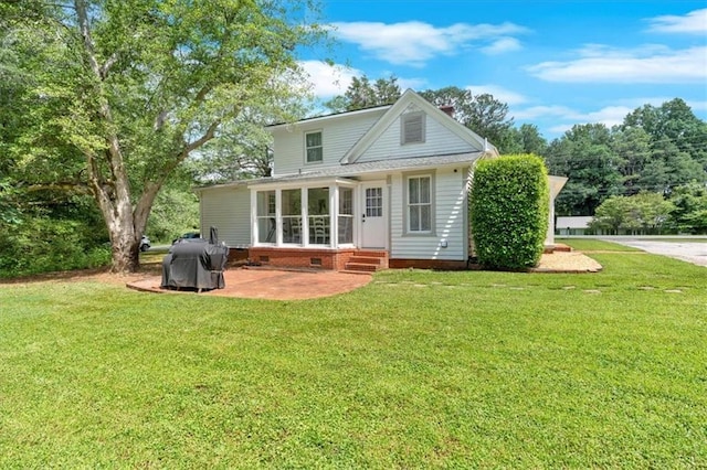 1238 Macland Rd, Dallas, GA 30132 - rear view of property featuring a patio area, entry steps, and a lawn