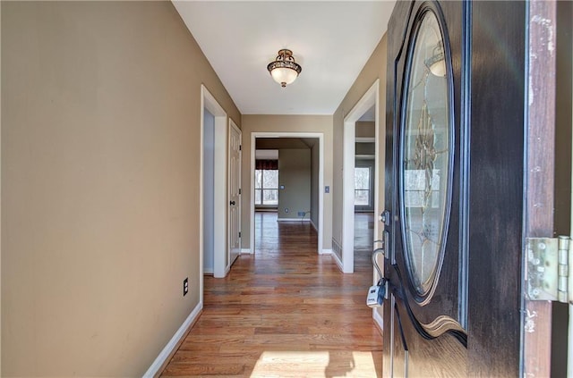 interior space with light wood-type flooring