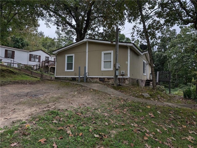 view of front of home featuring a deck