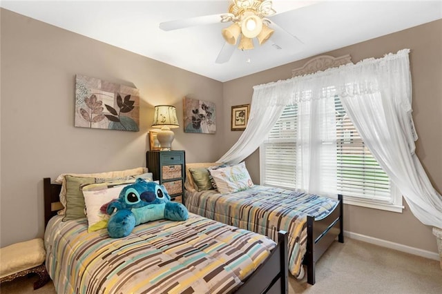 580 River Valley Dr, Dacula, GA 30019 - carpeted bedroom featuring baseboards and a ceiling fan